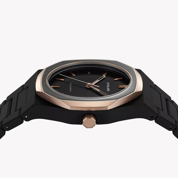 D1 Milano Men's Black/Rose Gold, Polycarbonate | D1-PCBJ35 by i-watch