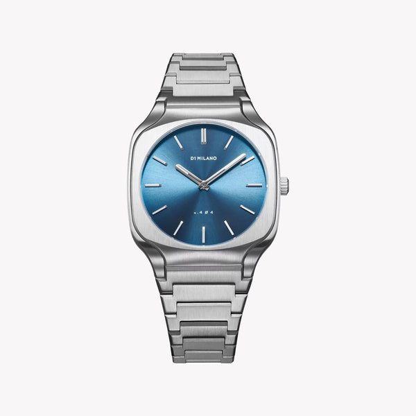 D1 MILANO Unisex Stainless Steel Watch, Blue Dial | D1-SQBJ07 by i-watch