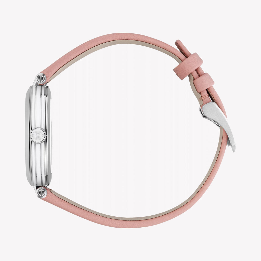 GUCCI YA167506 Chic Women's Watch in Silver & Pink Leather-i-Watch-2