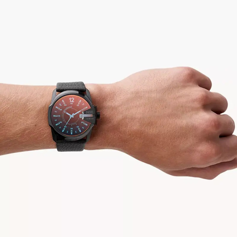 Diesel Men's Black Stainless Steel, Multicolor Dial | Dz1657