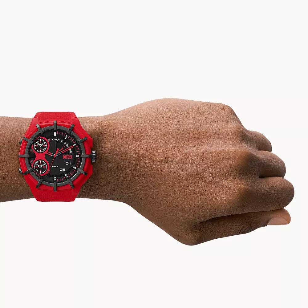 Diesel Men's Red Nylon & Silicone Watch | Dz1989
