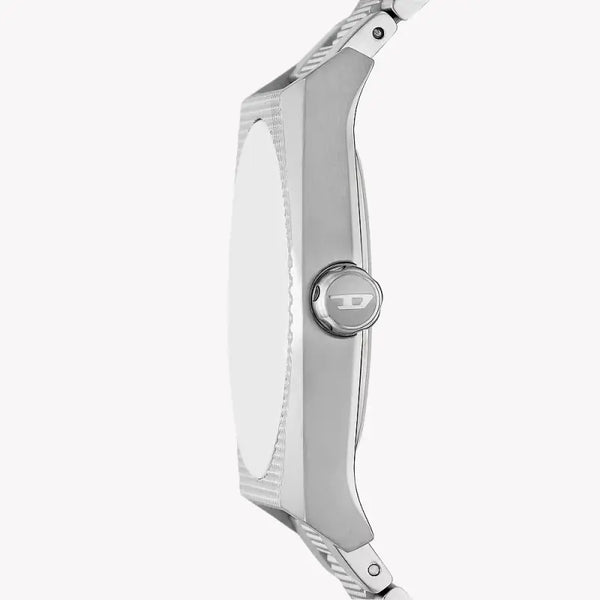 Diesel Men's Silver Stainless Steel Watch, Black Dial | Dz2172 by i-watch