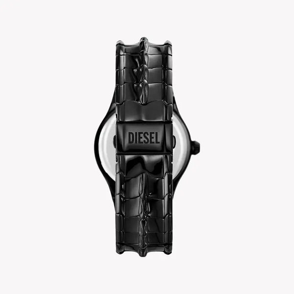Diesel Men's Black Stainless Steel Watch, Blue Dial | Dz2198 by i-watch