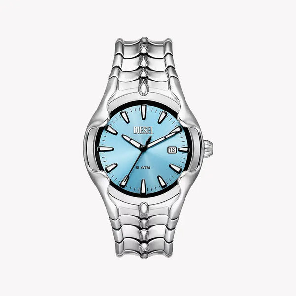 Diesel Men's Silver Watch, Blue Dial | Dz2200 by i-watch
