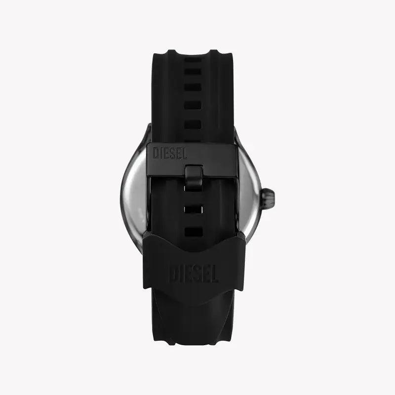 Diesel Men's Black Silicone Watch, Blue Dial | Dz2203