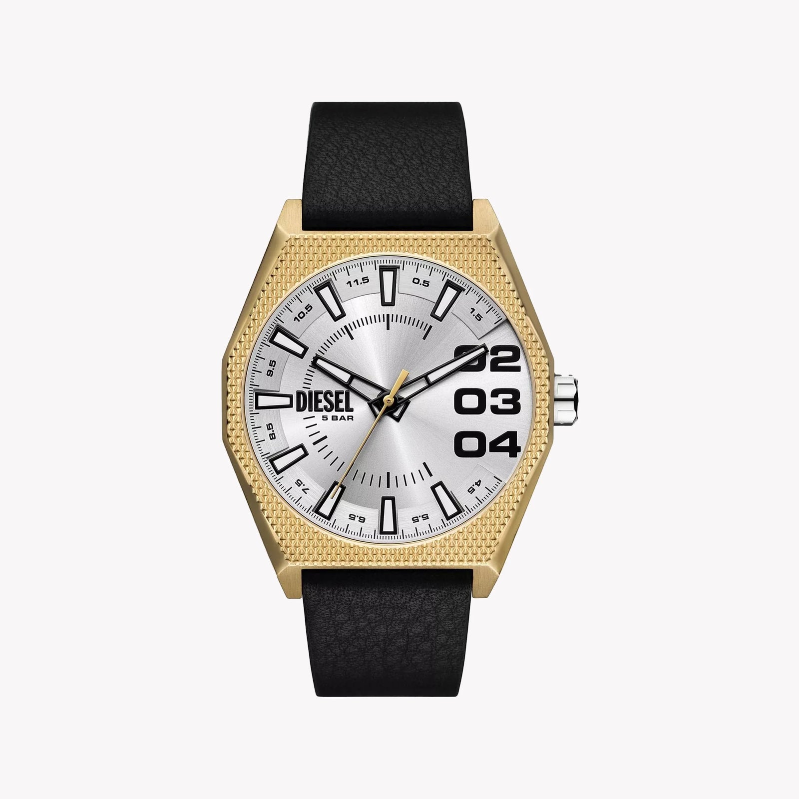 DIESEL Men's Gold/Black Leather Watch | DZ2219 by i-watch