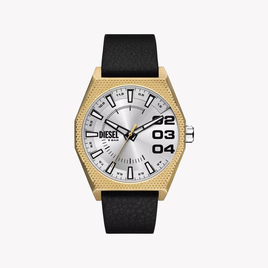 DIESEL Men's Gold/Black Leather Watch | DZ2219