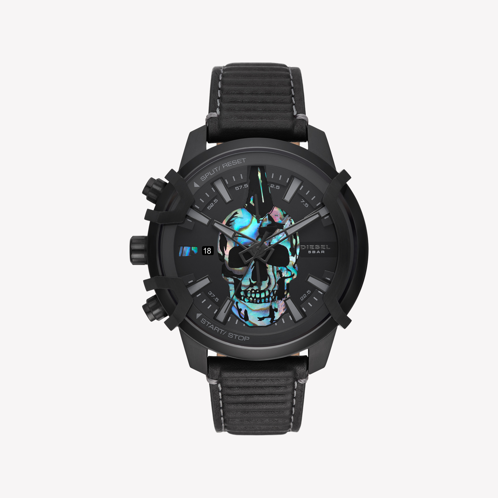 Griffed Chronograph Leather Watch