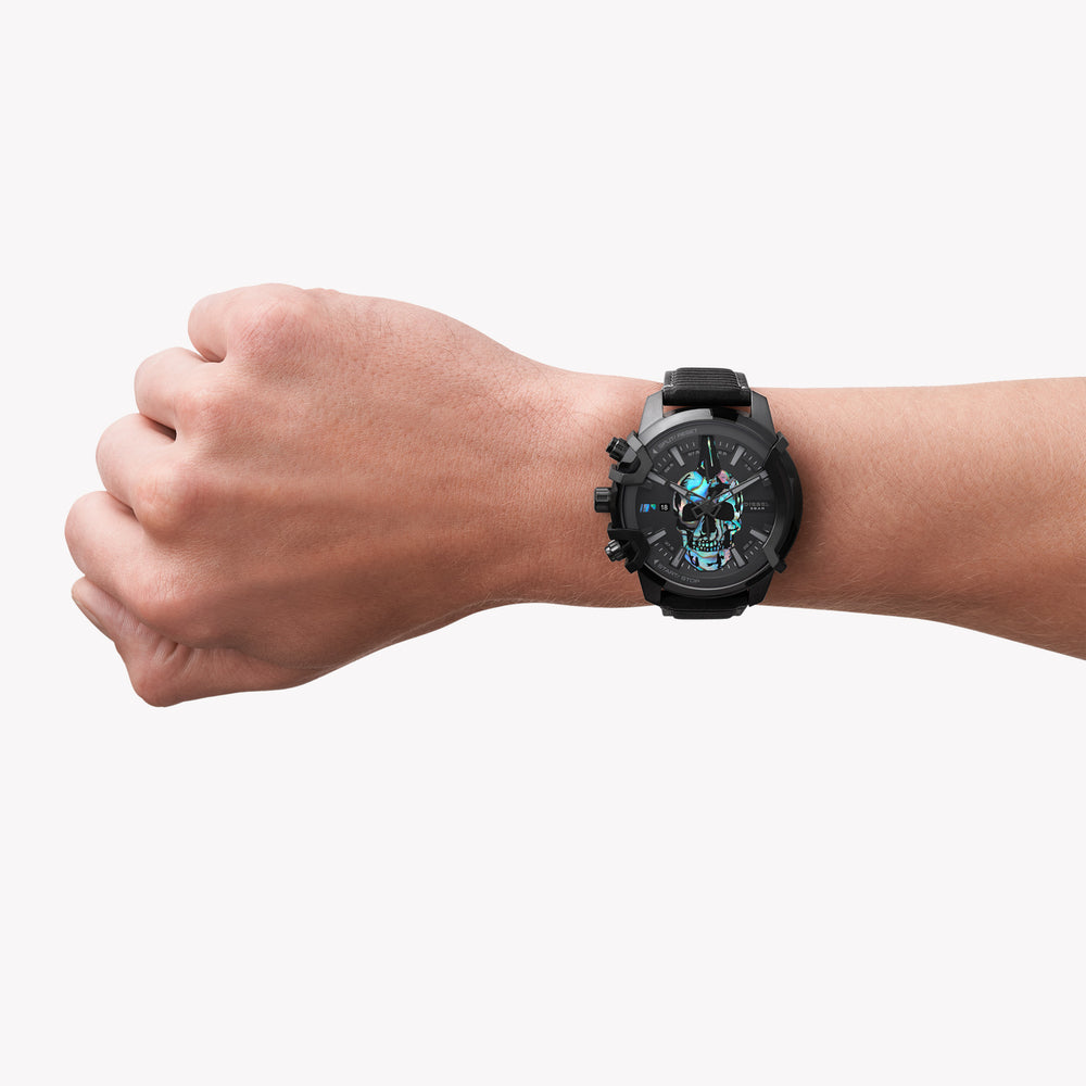 Griffed Chronograph Leather Watch