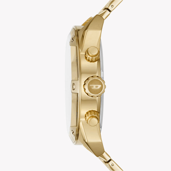 Diesel Spiked Chronograph Gold-Tone Stainless Steel Men's Watch DZ4608