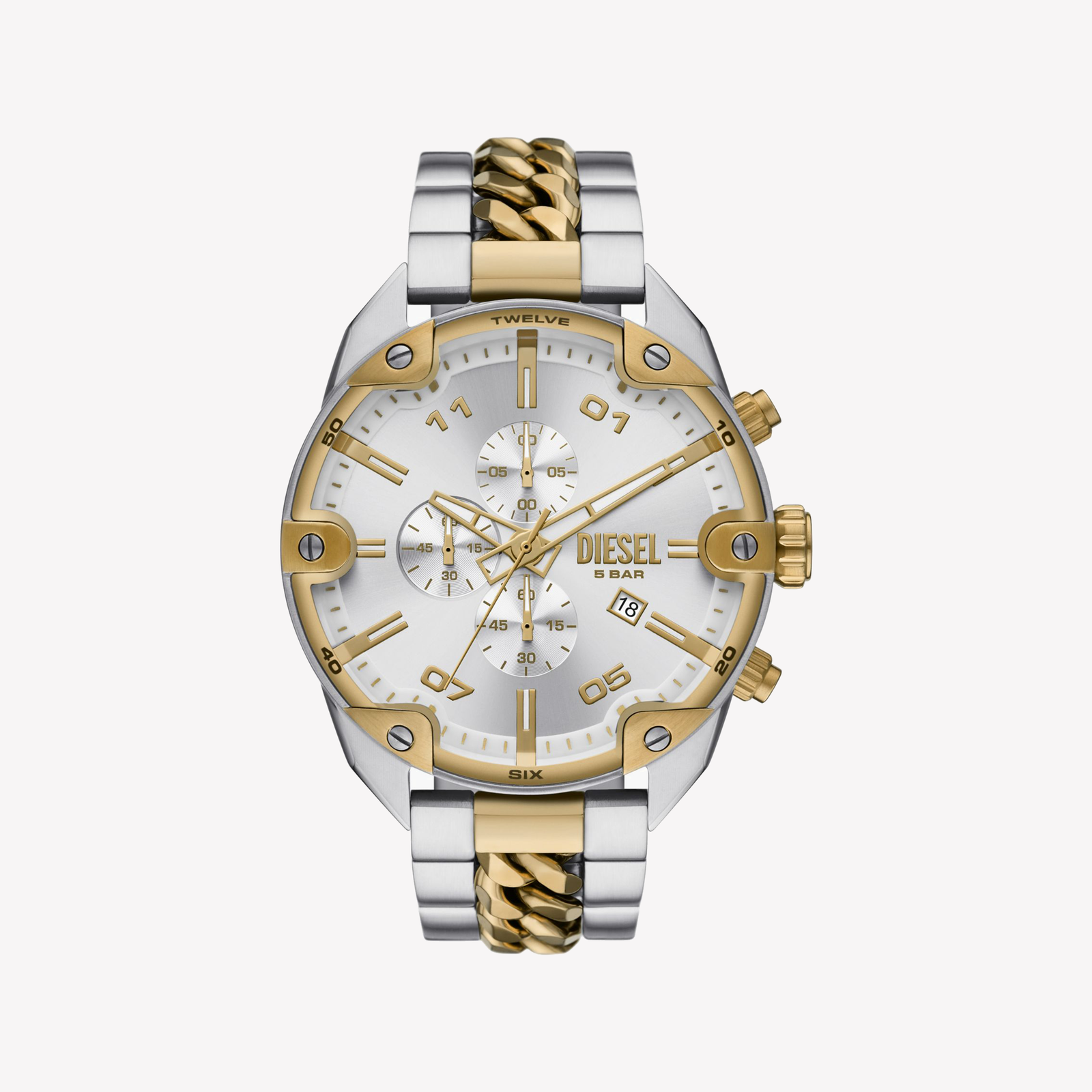 Diesel Spiked Chronograph Two-Tone Stainless Steel Watch DZ4629