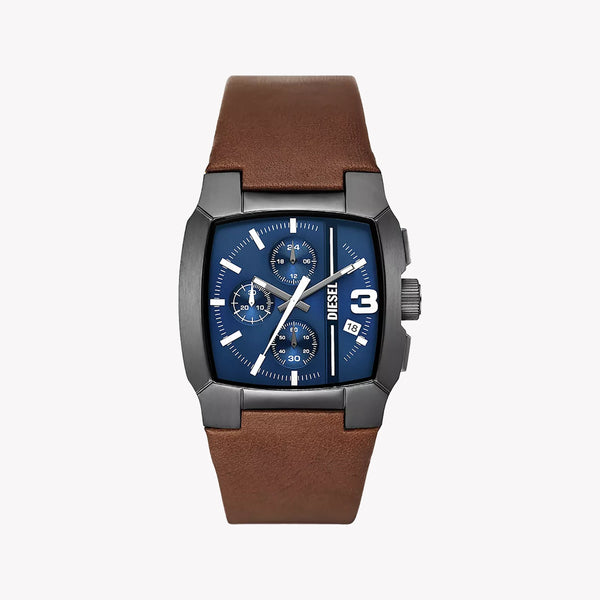 Diesel Men's Grey Stainless Steel, Brown Leather | Dz4641 by i-watch