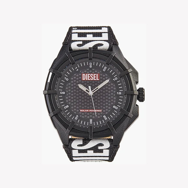 Diesel Framed Solar-Powered Black Dial Men's Watch DZ4654