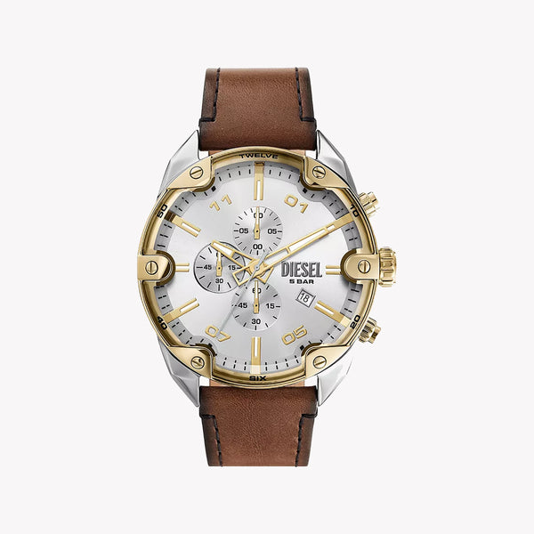 Diesel Men's Gold Watch, Brown Leather Band | Dz4665 by i-watch