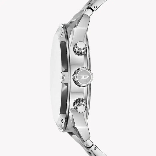 Diesel Men's Silver Stainless Steel Watch, Silver Dial | Dz4677