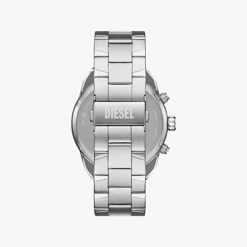 Diesel Men's Silver Stainless Steel Watch, Silver Dial | Dz4677