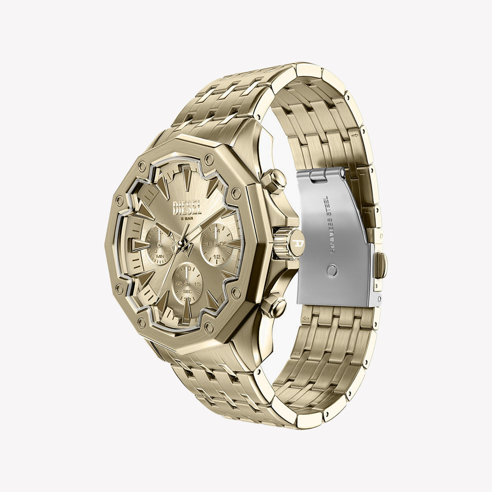 Diesel Stinger Round Gold Dial Stainless Steel Watch DZ4707