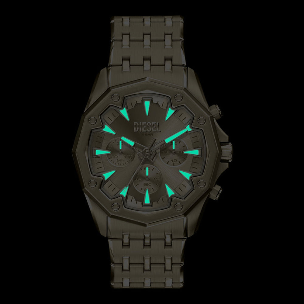 Diesel Stinger Round Gold Dial Stainless Steel Watch DZ4707