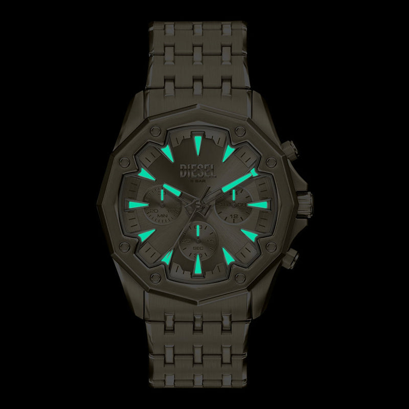 Diesel Stinger Round Gold Dial Stainless Steel Watch DZ4707