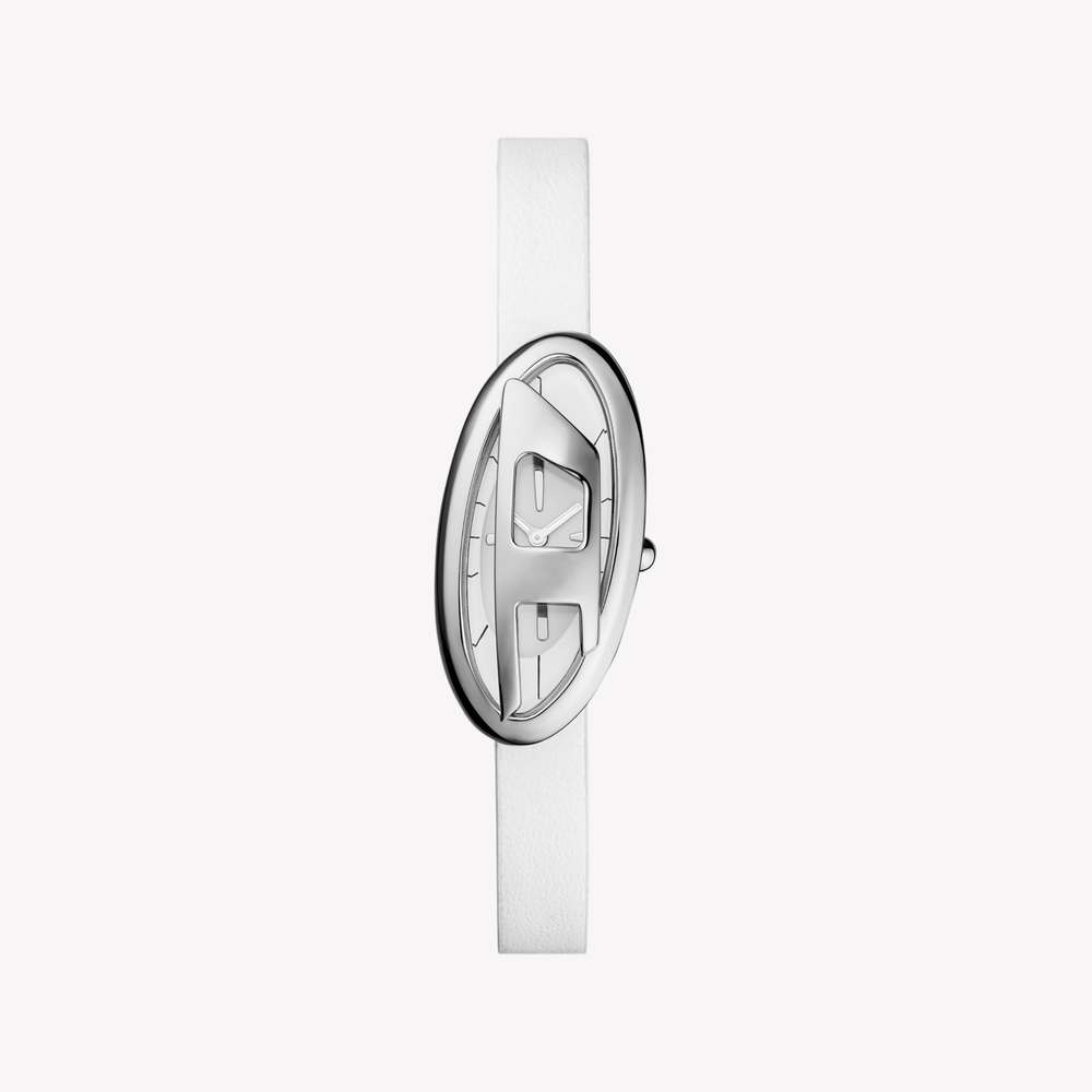 Women's D-Era Two-Hand White Leather Watch