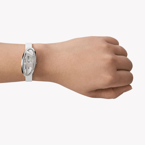 Women's D-Era Two-Hand White Leather Watch
