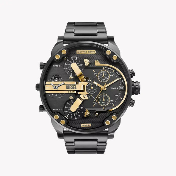 Diesel Men's Black Stainless Steel Watch, Black Dial | Dz7484 by i-watch