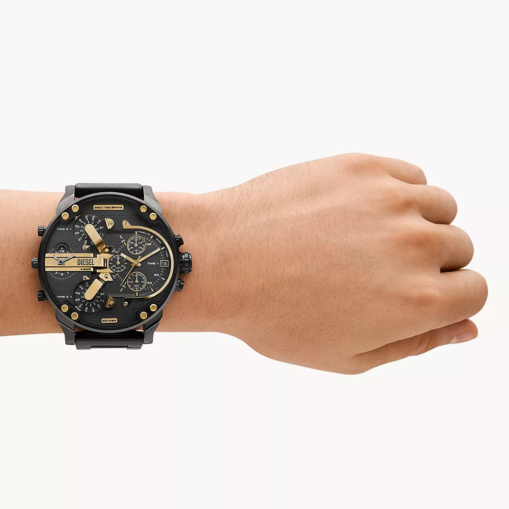 Diesel Men's Black Stainless Steel Watch, Black Dial | Dz7484