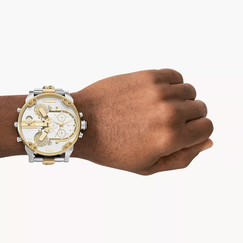 Diesel Men's Silver & Gold Watch, Stainless Steel | Dz7486