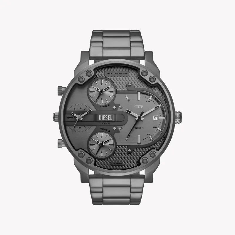 Diesel Men's Grey Stainless Steel Watch, Grey Dial | Dz7487