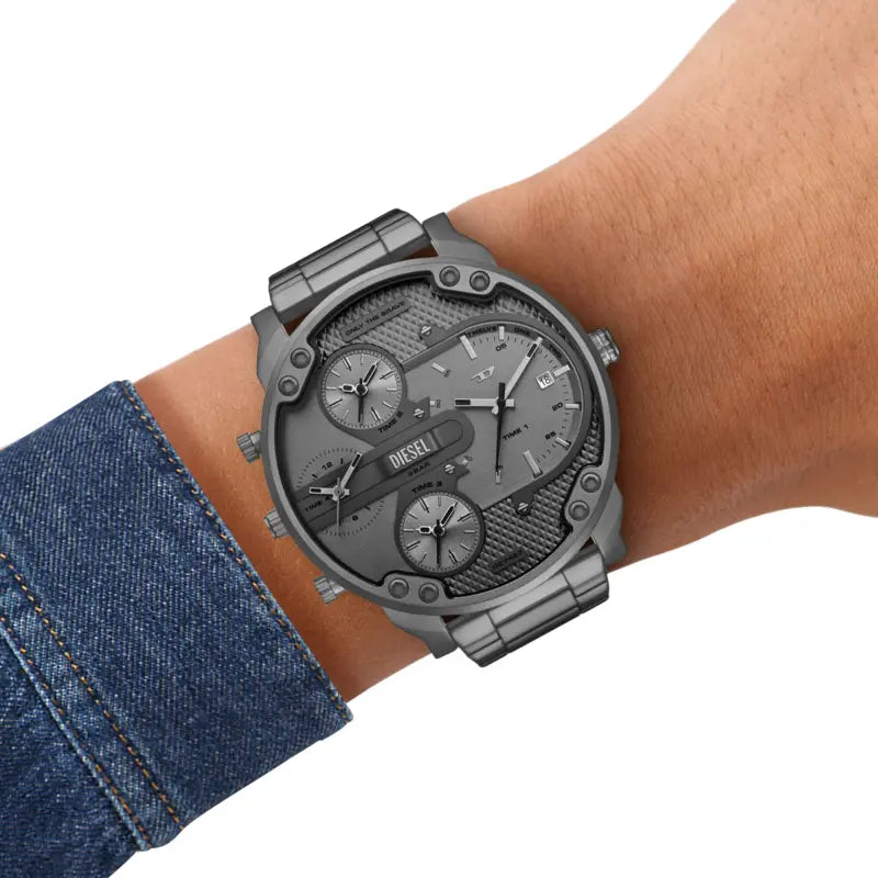 Diesel Men's Grey Stainless Steel Watch, Grey Dial | Dz7487
