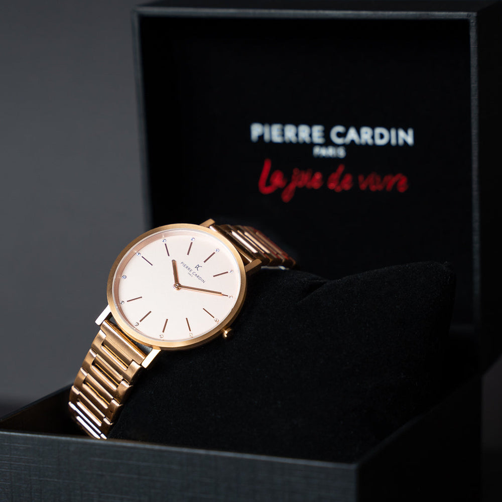 Pierre Cardin Women's Rose Gold Watch, Pink Dial | Cbv.1118 by i-watch