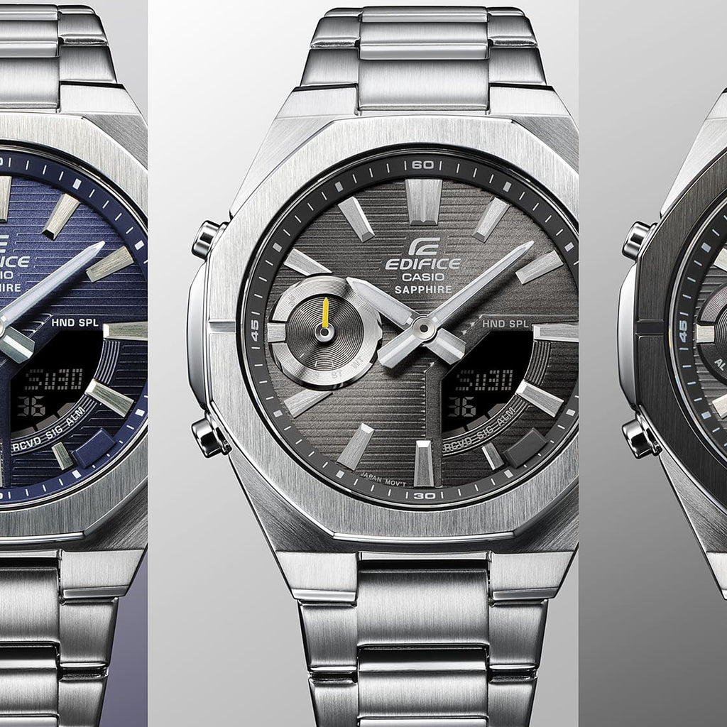 Casio Men's Silver Stainless Steel Watch | Ecb-S10d-2aef