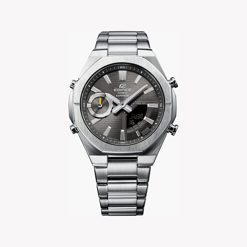 Casio Men's Silver Stainless Steel | Ecb-S10d-8aef