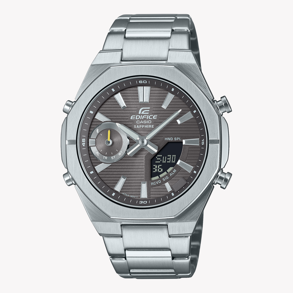 Casio Men's Silver Stainless Steel | Ecb-S10d-8aef