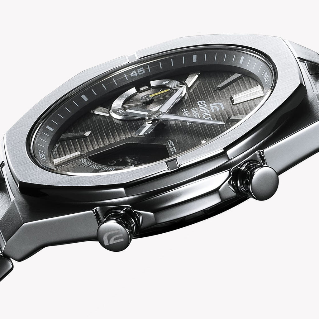 Casio Men's Silver Stainless Steel | Ecb-S10d-8aef