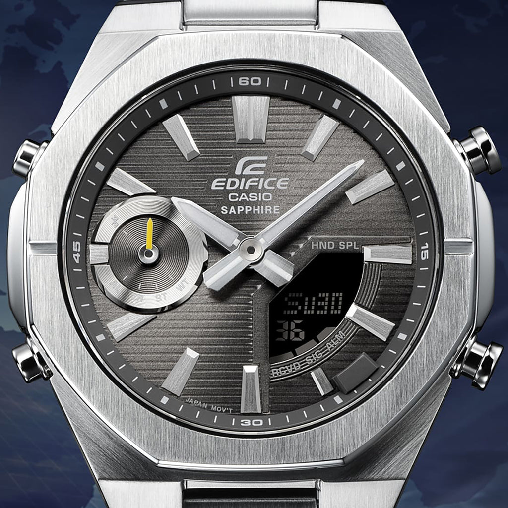 Casio Men's Silver Stainless Steel | Ecb-S10d-8aef