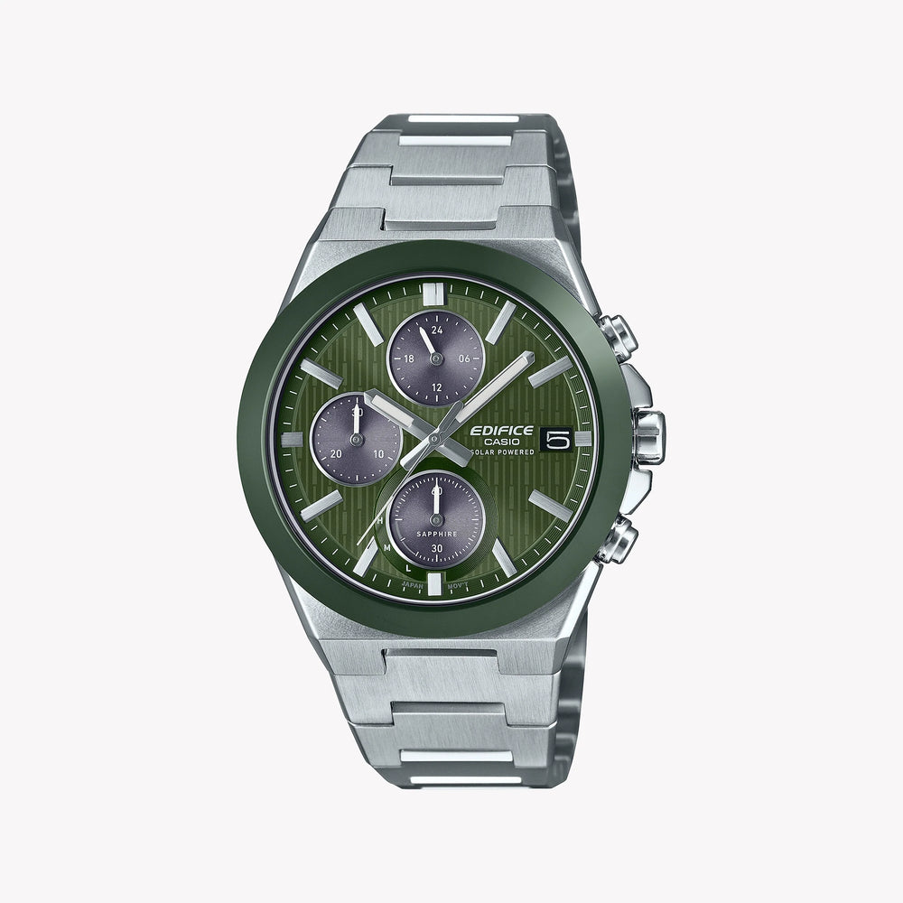 CASIO EDIFICE Men's Silver/Green Watch | EFS-S650D-3AEF by i-watch