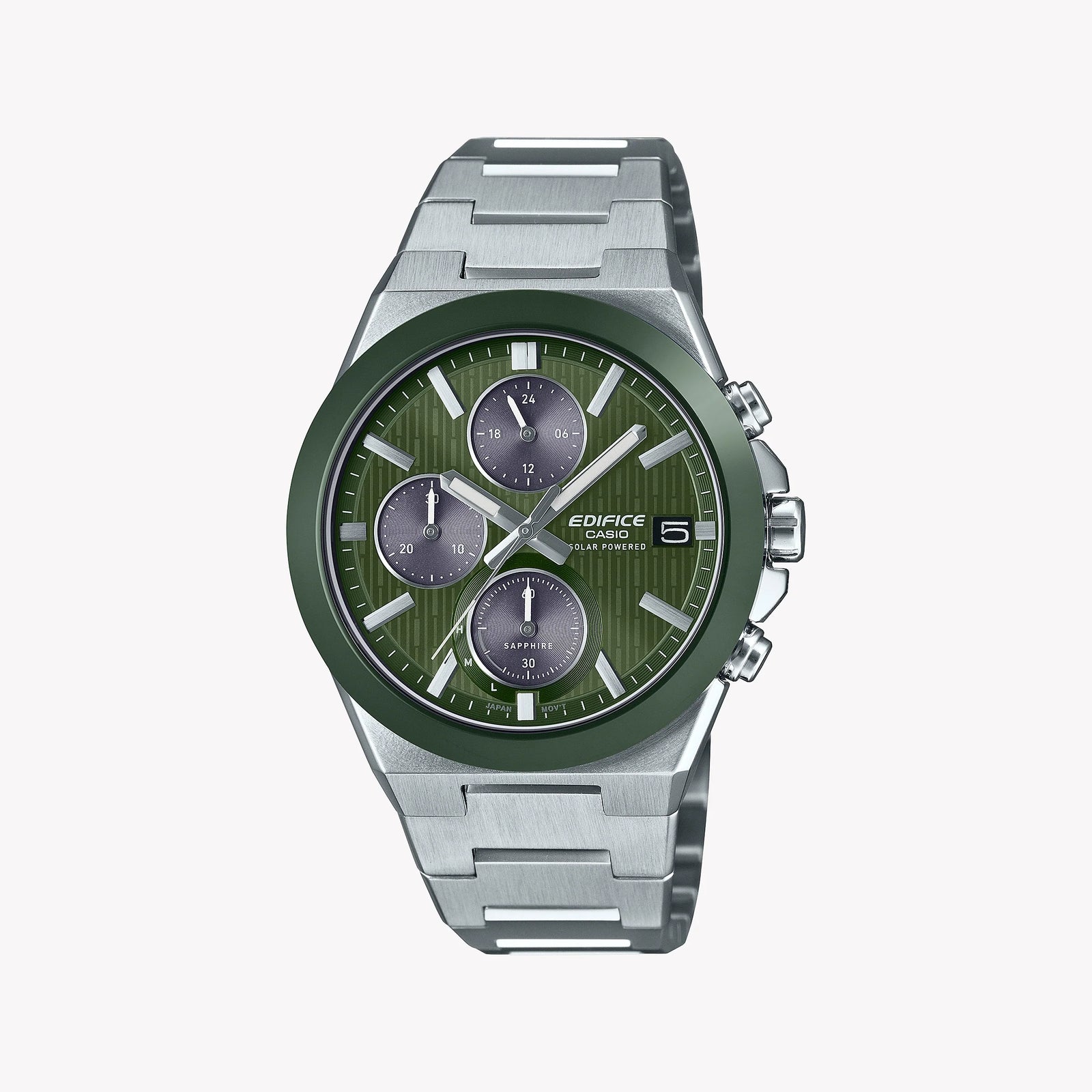 CASIO EDIFICE Men's Silver/Green Watch | EFS-S650D-3AEF by i-watch