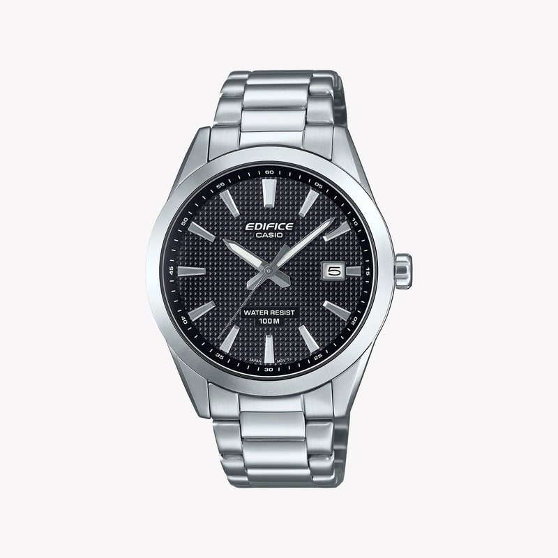 CASIO EDIFICE Men's Stainless Steel Watch, Black Dial | EFV-160D-1AVEF by i-watch