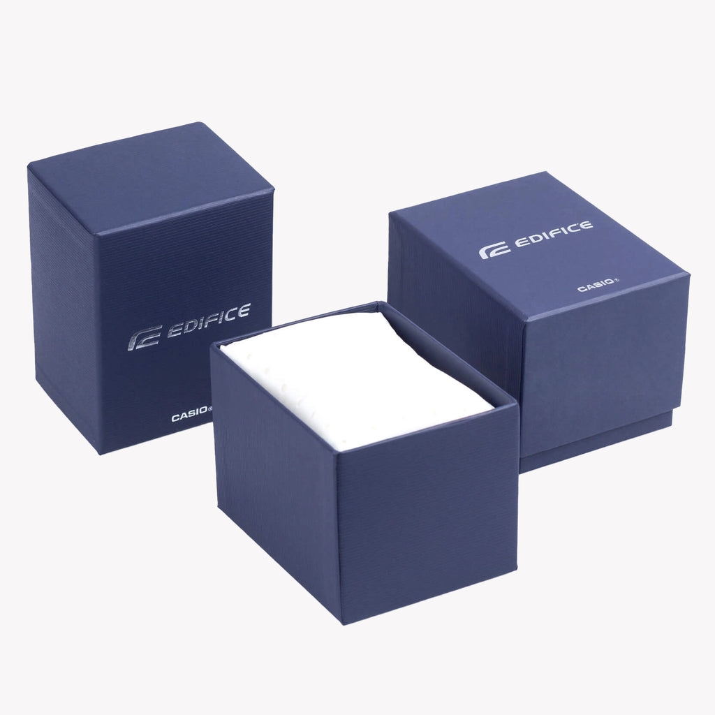 Casio Men's Rose Gold/Black Leather Watch | Edifice Efv-610ecl-1auef