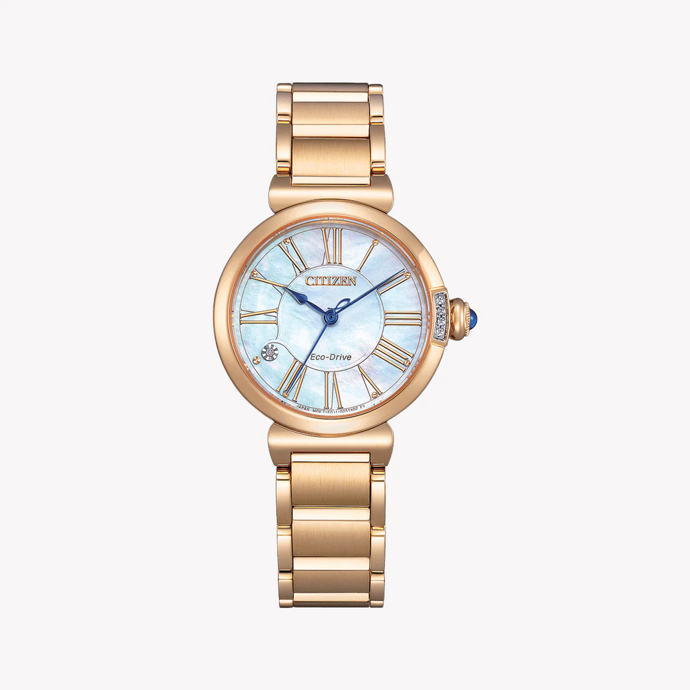 Citizen Em1063-89d Radiant Charm - Elegant Rose Gold Women's Watch With Mother Of Pearl Dial by i-watch