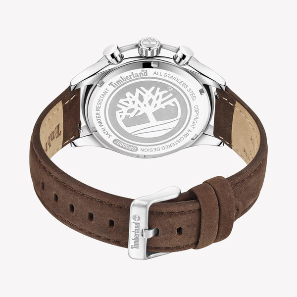 Timberland Men's Brown Leather Watch, Silver Case | Tdwgf0009703 by i-watch