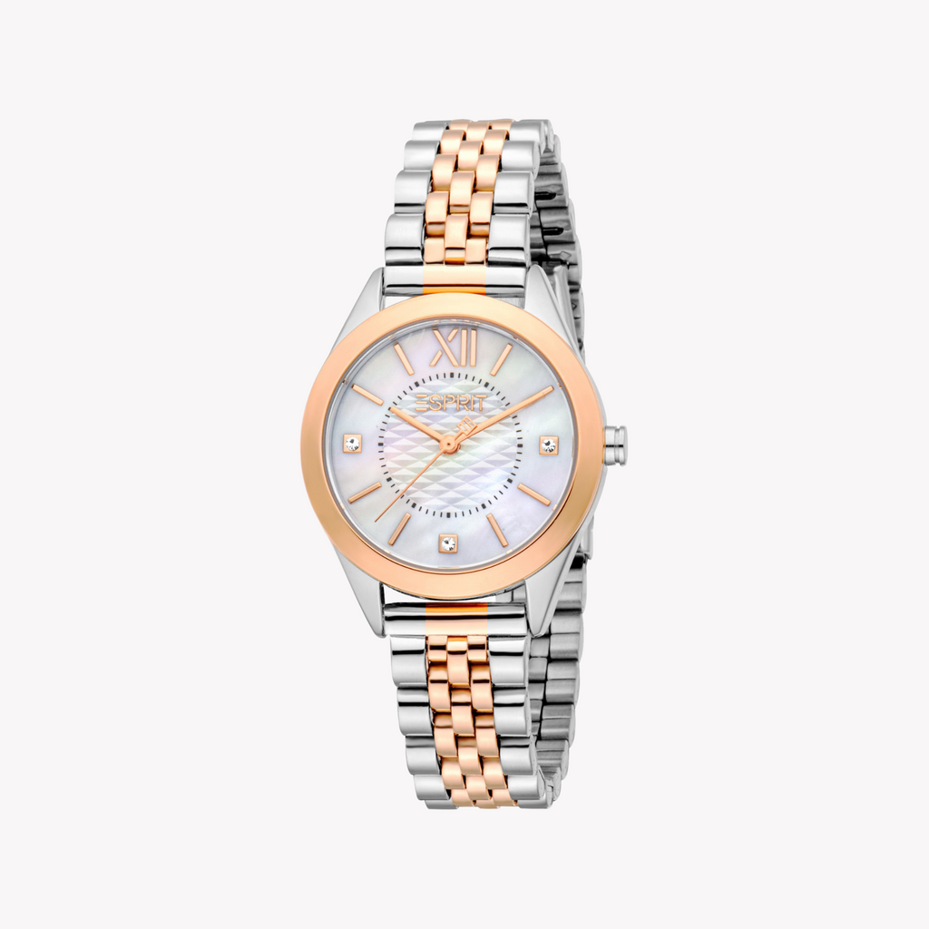 Esprit Women's Silver & Rose Gold Watch | Es1l434m1075