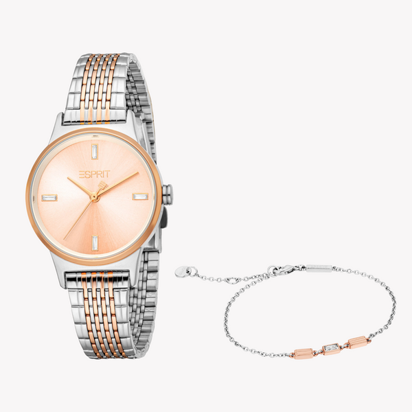 Esprit Women's Silver/Rose Gold Watch | Es1l519m0055 by i-watch
