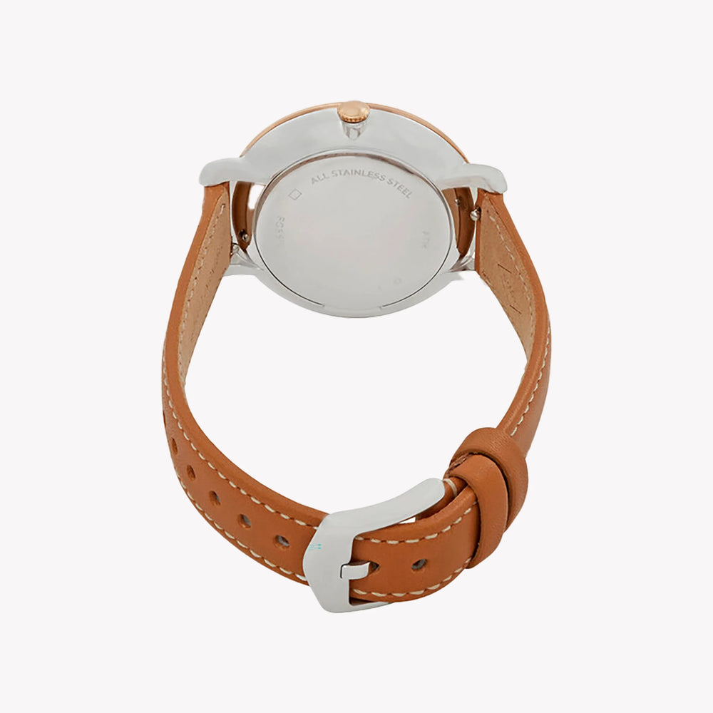 FOSSIL Women's Gold/Brown Leather & Blue Dial Watch | ES4274 by i-watch