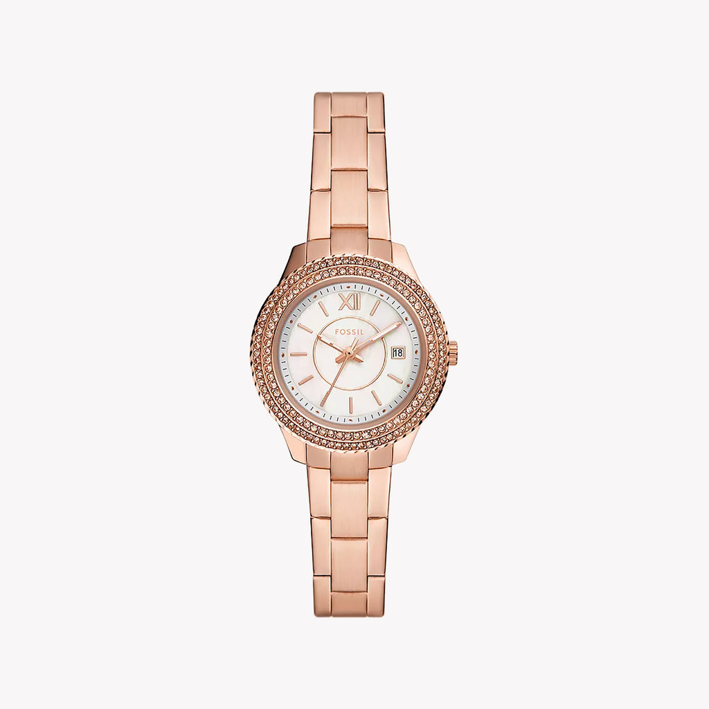 Fossil Women's Rose Gold Watch, Stainless Steel | Es5136
