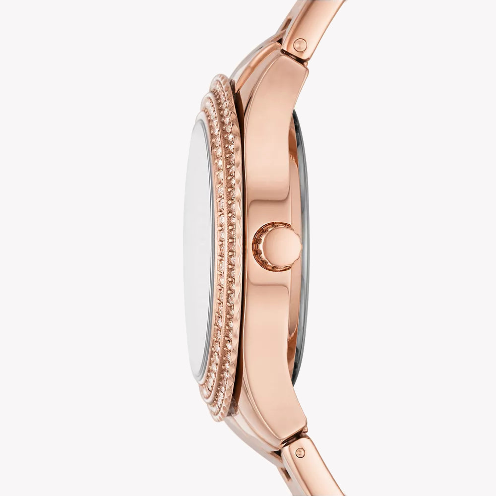 Fossil Women's Rose Gold Watch, Stainless Steel | Es5136