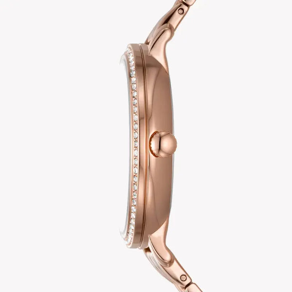 Fossil Women's Rose Gold Watch, White Dial | Es5165 by i-watch