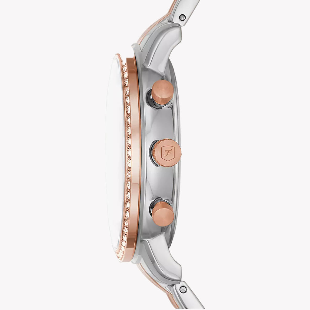 Fossil Neutra Chronograph Men's Silver/Gold Watch, White Dial | Es5279