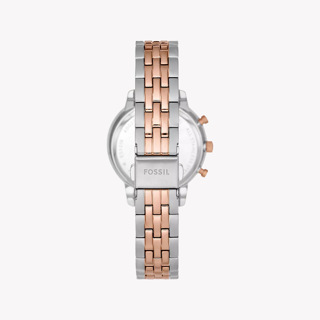 Fossil Neutra Chronograph Men's Silver/Gold Watch, White Dial | Es5279